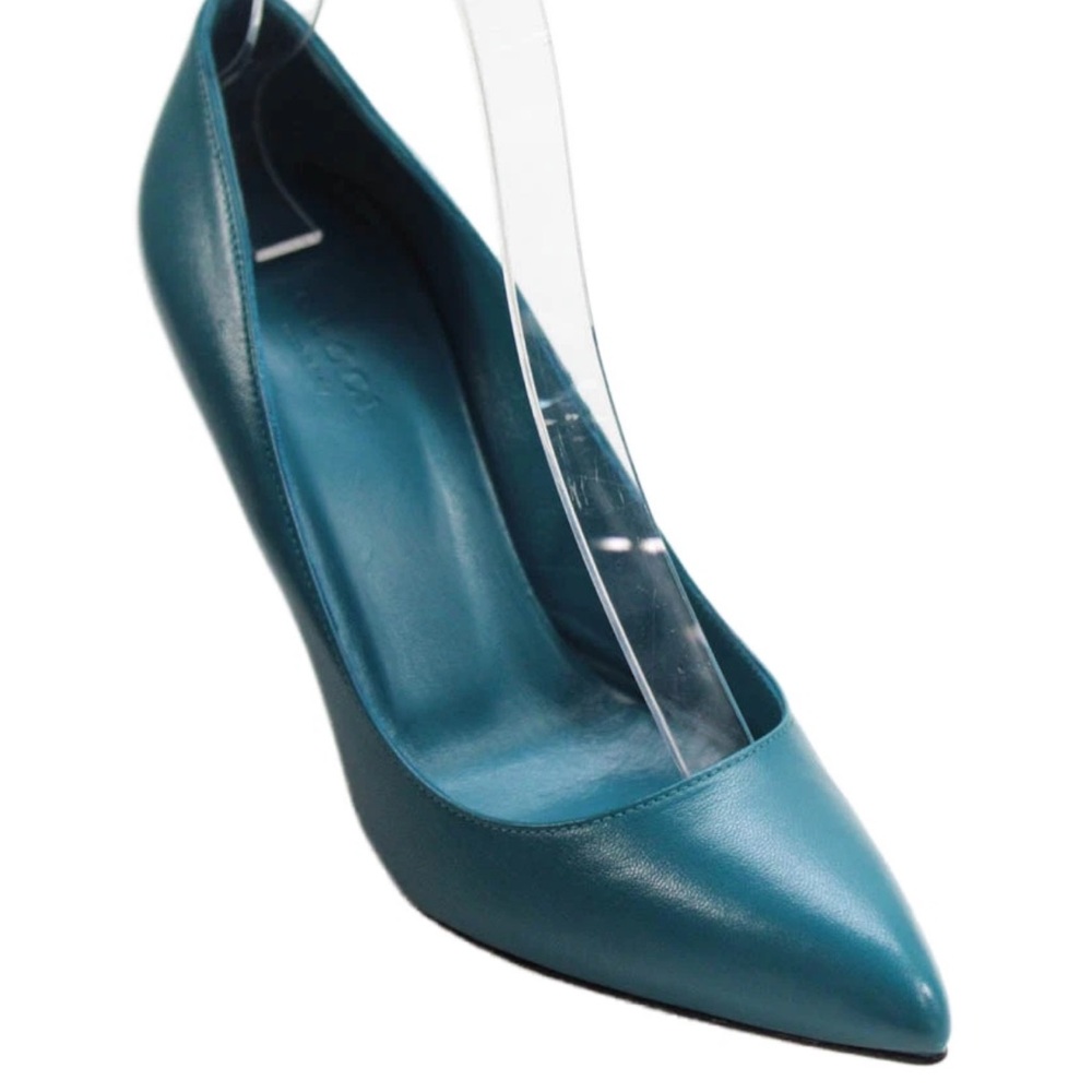 Gucci Women's Blue Leather Heels Size 36